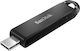 Sandisk Ultra 32GB USB 3.1 Stick mit Verbindung USB-C Schwarz