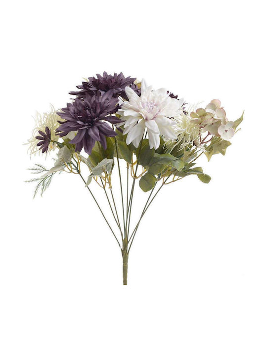 Inart Bouquet of Artificial Flowers Chrysanthemum White 45cm 1pcs