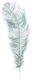 Inart Decorative Feather Turquoise 55cm 1pcs