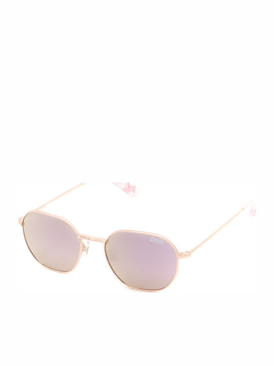 Superdry Super7 Дамски Слънчеви очила с Розово злато Метален Рамка 201