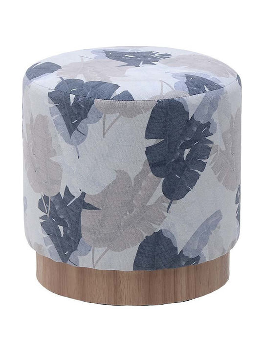 Stool For Living Room Upholstered with Fabric Blue 35x35x35cm