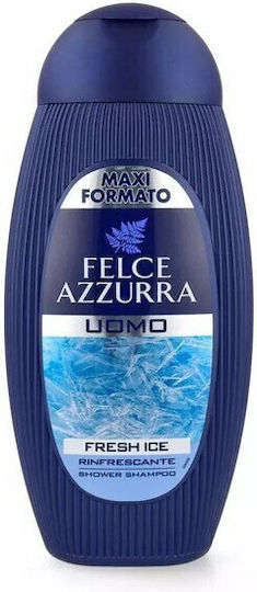 Felce Azzurra Uomo Fresh Ice Bubble Bath Gel for Men & Woody Scent 400ml