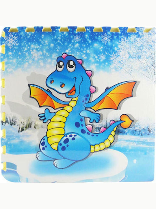 Zita Toys Interaktives Kinder-Bodenpuzzle Drache mit Tieren 4 Teile