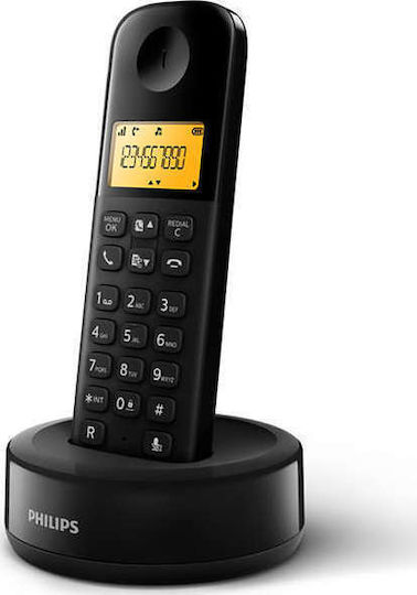 Philips D1601 Cordless Phone with Greek Menu Black