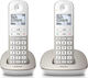 Philips XL490 Cordless Phone Duo White