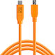 Tether Tools Regular USB 2.0 Cable USB-C male - micro USB-B male Πορτοκαλί 4.60m (CUC2515-ORG)