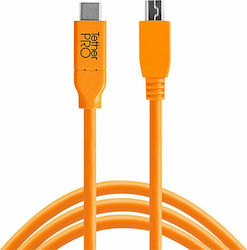 Tether Tools TetherPro USB 2.0 Cable USB-C male - mini USB-B male Orange 4.60m (CUC2415-ORG)