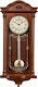 Εκκρεμές Γερμανικό Ρολόι Ξύλινο Antique Wall Clock Wooden Pendulum Brown 22x68cm