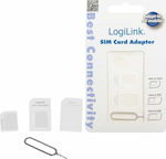 LogiLink Dual SIM Adapter σε Λευκό χρώμα