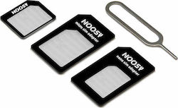 Noosy Nano & Micro SIM Adapter σε Μαύρο χρώμα