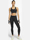 Swoosh Women's Athletic Sports Bra Black