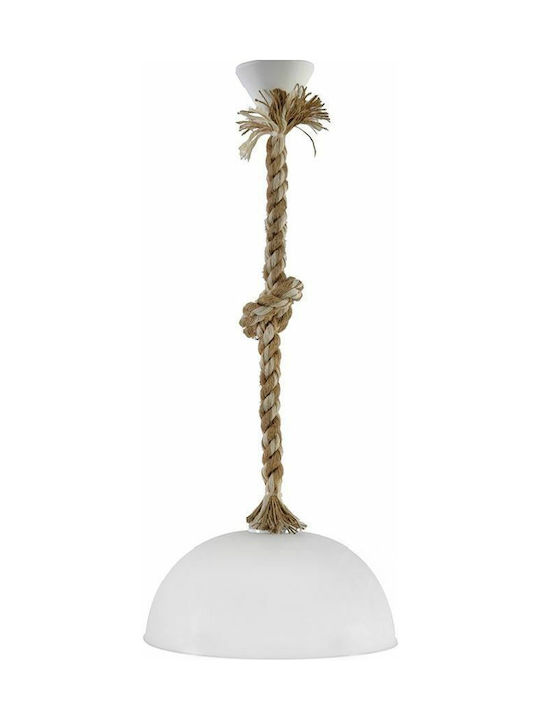 Heronia Pendant Lamp with Rope E27 White