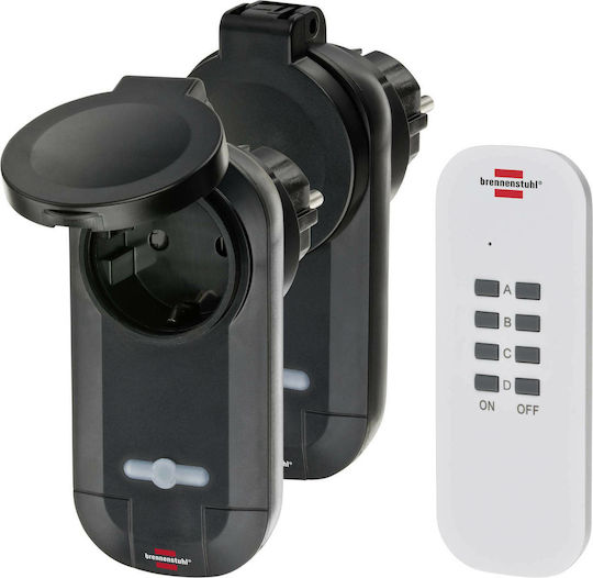 Brennenstuhl Comfort-Line Remote Control Set RC CE1 0201 Un singur soclu cu Cablu 25m 2buc