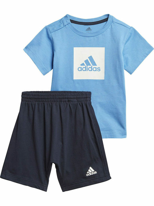 Adidas Παιδικό Σετ με Σορτς Καλοκαιρινό 2τμχ Γαλάζιο