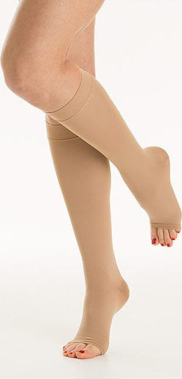Relaxsan Medicale Classic Socks Calf High Graduated Compression Open 23-32 mmHg Beige