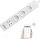 Zeoota Smart Power Strip 3 Socket Smart Πολύπριζο 3 Θέσεων με 4 USB-A και Διακόπτη