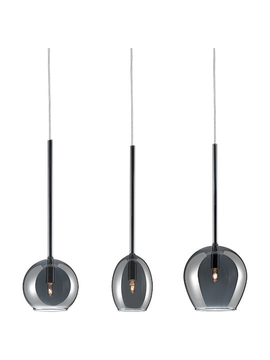 Luma Pendant Light Three-Light Rail for Socket G9 Black