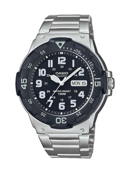 Casio Men's Watch 47mm Battery with Silver Metal Bracelet
