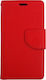 Book Δερματίνης Κόκκινο (Redmi Note 8)