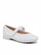 Kids Anatomic Ballerinas Plie with Hoop & Loop Closure White
