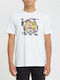 Volcom Schnipps Ανδρικό T-shirt White Flash Με Στάμπα