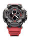 Expcni Battery Watch with Rubber Strap Red