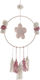 Inart Set of Hanging Decorations made of Fabric White/Pink 3-70-540-0062 25x2x55cm 6pcs