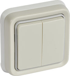 Legrand Plexo 0698 Recessed Electrical Lighting Wall Switch no Frame Basic Aller Retour Waterproof White 069856