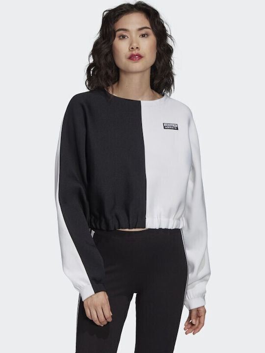 Cropped Women's Sweatshirt Black/white