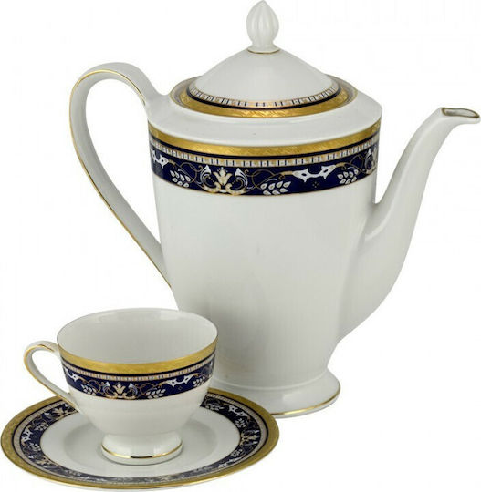 WM Collection Teeset mit Tasse aus Porzellan Weiß 9Stück