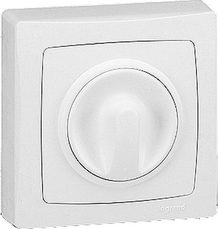 Legrand Oteo Recessed Dimmer Switch with Classic Frame Rotary 300W in White Color