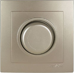 Geyer Recessed LED Front Dimmer Switch Rotary Gold