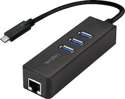 LogiLink UA0283 USB-C Network Adapter for Wired Connection Gigabit Ethernet