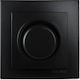 Nilson Recessed Simple Front Dimmer Switch Rotary 300W Black