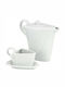 WM Collection Σετ Τσαγιού με Κούπα από Πορσελάνη Λευκή 1350ml 9τμχ