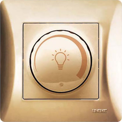 Lineme Recessed LED Front Dimmer Switch Rotary 200W Gold 50-00111-9