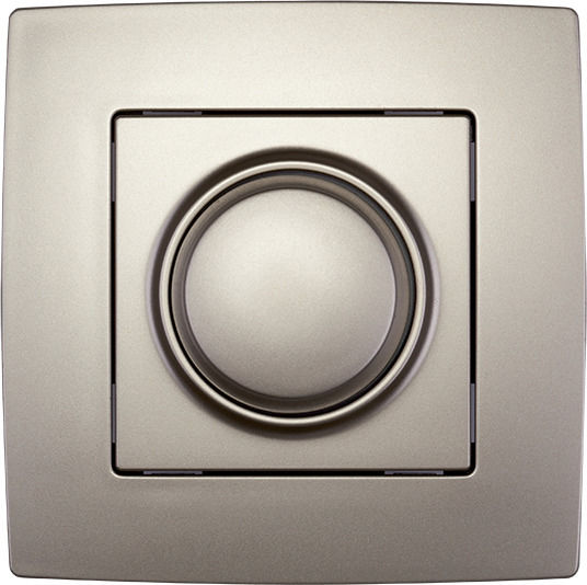 Elmark City Recessed Dimmer Switch with LED Frame Rotary 300W in Gold Colour