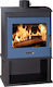 Syrios Stadio WB/P Stahl Holzofen 17kW Blau