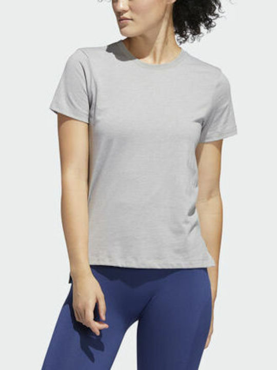 Adidas Go-To Women's Athletic T-shirt Fast Drying Polka Dot Grey Heather