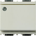 Vimar Idea Recessed Electrical Commands Wall Switch no Frame Basic Illuminated White