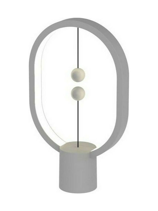 Allocacoc Heng Balance Lamp Ellipse Mini Πορτατίφ με Γκρι Καπέλο και Γκρι Βάση