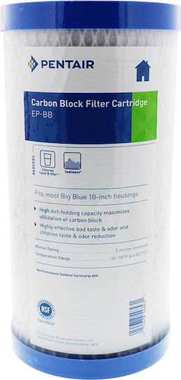 Pentair Upper and Lower Counter Water Filter Replacement from Activated Carbon 10" Big-Blue EP-BB 5 μm 1pcs