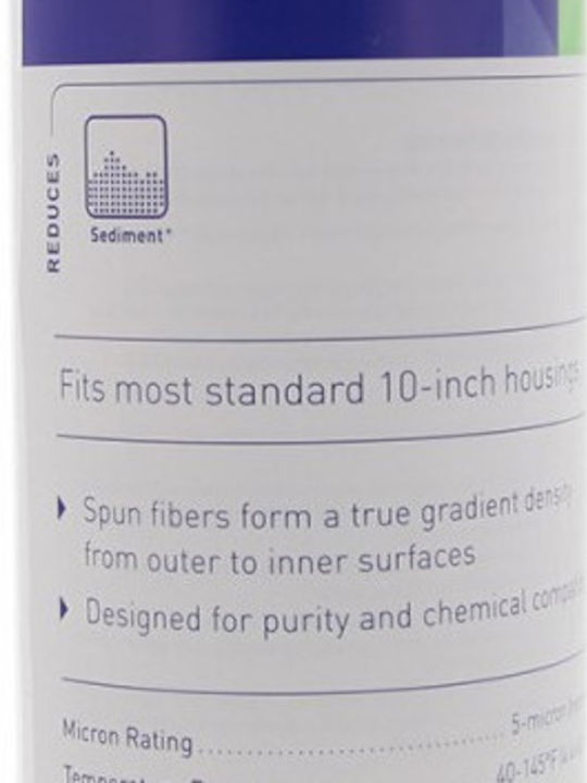 Pentair Filtru de Apă de Înlocuire pentru Blat și Sub Blat din Polipropilenă 10" P 5 μm - micrometru