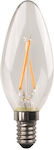 Eurolamp LED Lampen für Fassung E14 und Form C37 Warmes Weiß 250lm 1Stück