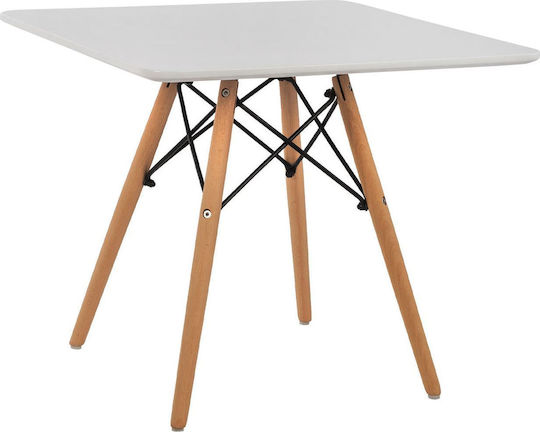 Minimal Kid Măsuță pentru Copii din Lemn Alb HomeMarkt
