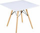 Art Wood Kid Kids Table made of Wood White