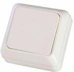 Eurolamp External Electrical Lighting Wall Switch with Frame Basic White 147-12240