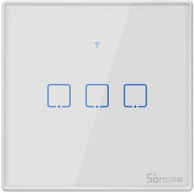 Sonoff TX T2 External Touch Wall Switch Wi-Fi Lighting Triple with Frame White