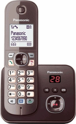 Panasonic KX-TG6821 Ασύρματο Τηλέφωνο με ανοιχτή ακρόαση Mocca Brown