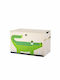 3 Sprouts Children's Folding Storage Box made of Fabric Crocodile Green 61x37x38cm 1pcs